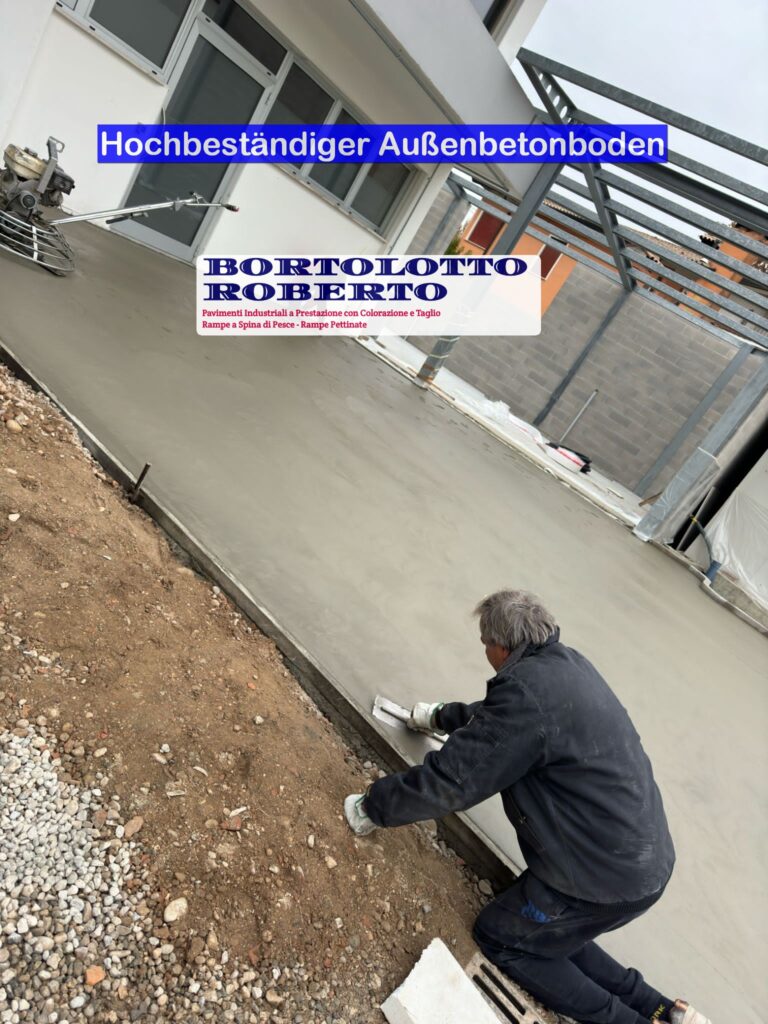 Außenboden aus Beton